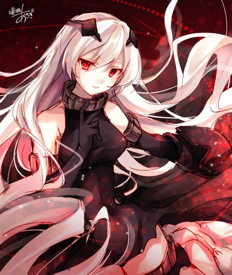 Safebooru 1girl Abyssal Ship Anchorage Oni Bare Shoulders Elbow Gloves Gloves Glowing Glowing
