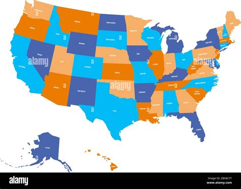 Political Map Of Usa With Names Stock Vector Art Istock Sexiz Pix