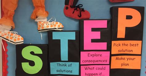 Elementary Counseling Blog Problem Solving Steps Bulletin Board