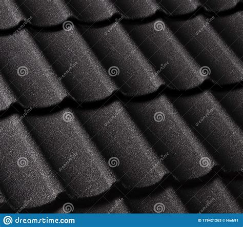 Black Modern Roof Texture Stock Image Image Of Close 179421263