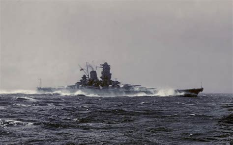 The Archive Rare Image Of Ijn Yamato During Her Sea Trials