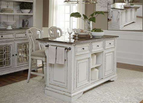 Our amish furniture kitchen islands will enhance your kitchen storage as well as the ambiance of your home. Magnolia Manor Antique White Kitchen Island Set from Liberty | Coleman Furniture