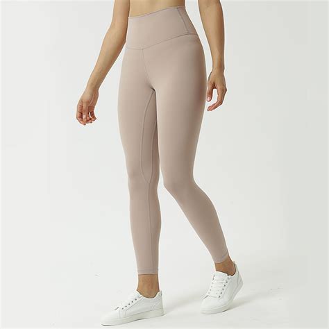 Buy Sports Double Sided Nude Yoga Pants Women High Waist Hip Fitness Nine Point Pants Tight