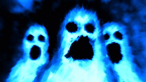 Scary Ghost Character Face Blue Color Stock Illustration Download