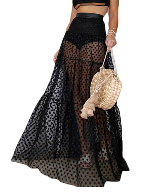 dewadbow-women-mesh-sheer-maxi-skirt-wrap-skirt-beach-tulle-transparent-dress-walmart-com