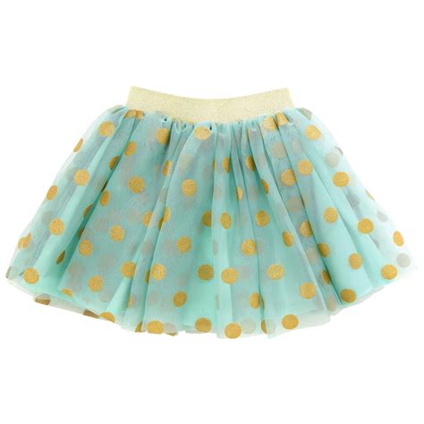 Billieblush S Tulle Full Skirt With Embroidered Spots In Gold Stitching