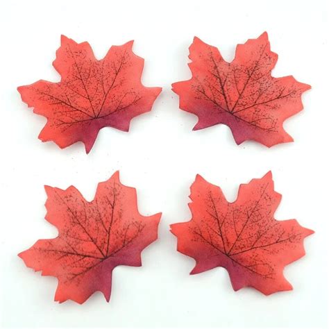 100pcs Artificial Silk Maple Leaves For Home Wedding Party Decoration Scrapbooking Craft