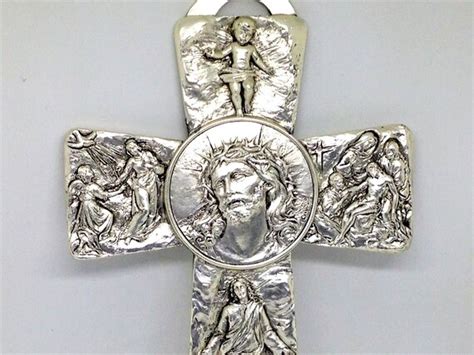 Vintage Tertium Millennium Crucifix Father Son And Holy Etsy