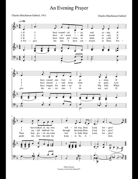 An Evening Prayer C Maude Battersby Sheet Music Download Free In Pdf