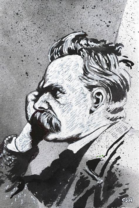 Portrait Of Friedrich Nietzsche Drawing By Cristian S Aluas Saatchi Art
