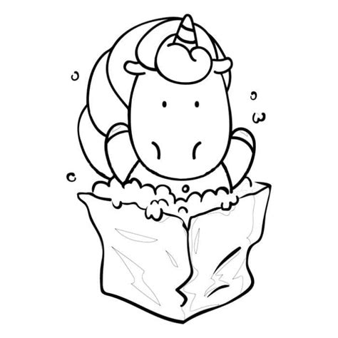 Unicorn And Popcorn Coloring Page Download Print Or Color Online For