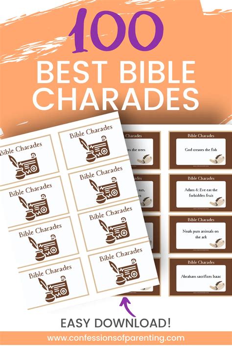 100 Best Bible Charades Bible Charades Bible Games For