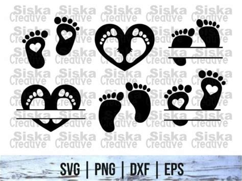 Baby Feet Svg Monogram
