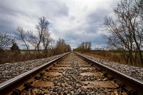 On Track Looking Down Train Tracks In Oklahoma Photograph By Southern