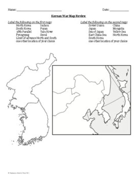 Korean War Map Activity