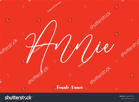 Cursive Handwritten Calligraphy Text Female Name Stock Vector Royalty Free 1880407441