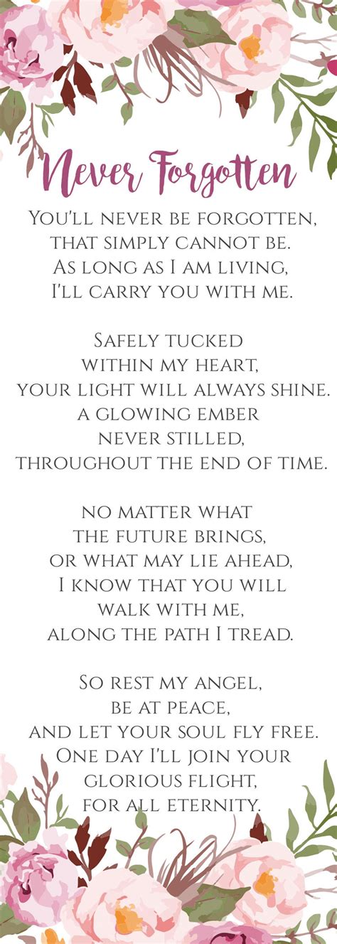 Funeral Favors Celebration of Life Favors Memorial Bookmark - Etsy