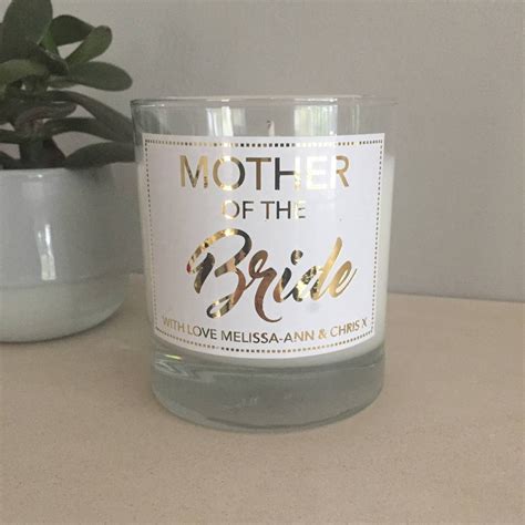 Mother Of The Bride Personalised Candle By Tailored Chocolates And Gifts