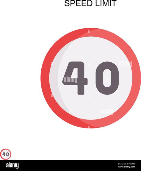 Speed Limit Simple Vector Icon Illustration Symbol Design Template For