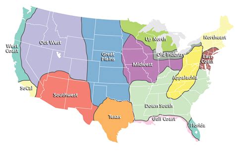 Regions Of The Continental United States According To Me Andrew Shears