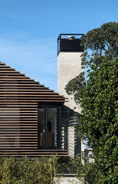 Tree Villa Contemporain Façade Auckland Par Matter Houzz