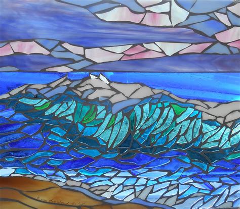 Mosaic Stained Glass Surf Glass Art By Catherine Van Der Woerd Pixels