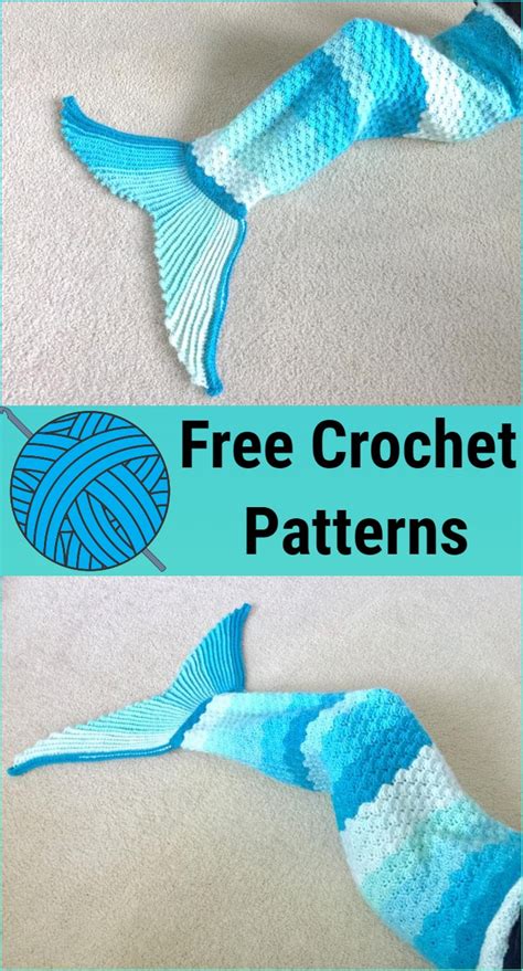 29 Free Crochet Mermaid Tail Blanket Patterns