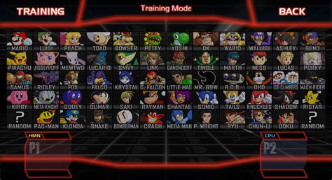 Super Smash Bros Crusade Character Select Screen By Athorment On