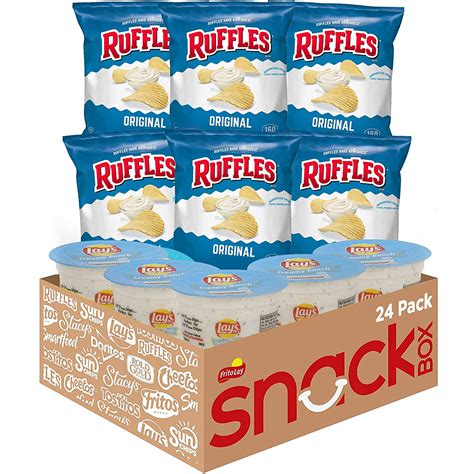 Buy Ruffles Original And Lays Creamy Ranch Dip Cups Variety Pack Single