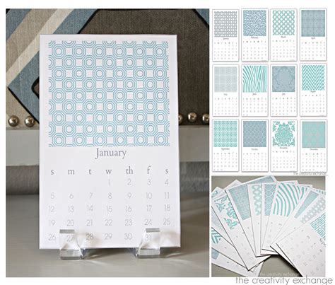 Free Printable 2014 Chic Desktop Calendar