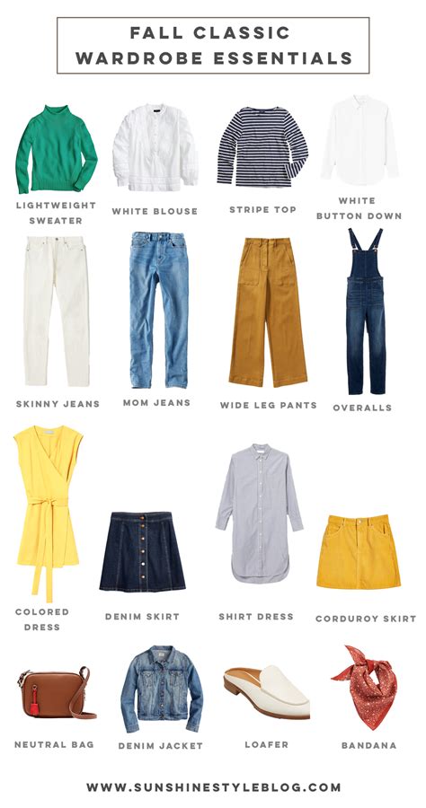16 Fall Wardrobe Essentials And Closet Staples Sunshine Style