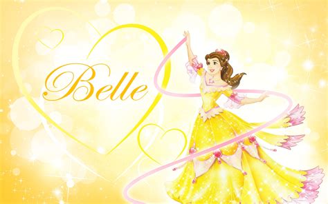 壁纸 贝儿，公主，爱心，黄色裙子，迪士尼动漫女孩 2560x1600 Hd 高清壁纸 图片 照片