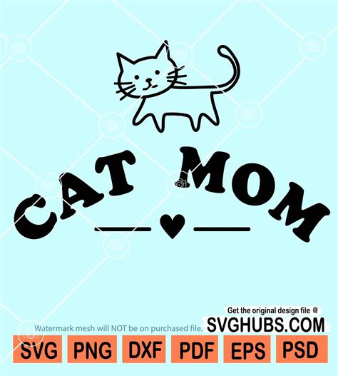 Cat Mom Svg Cat Clipart Svg Cat Mama Svg Funny Cat Svg Cat Svg