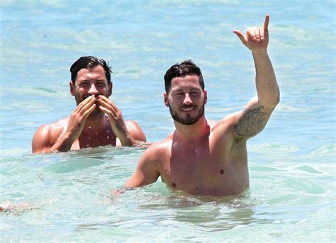 Maksim And Val Chmerkovskiy Show Off The Shirtless Bodies On The Beach In Hawaii Val