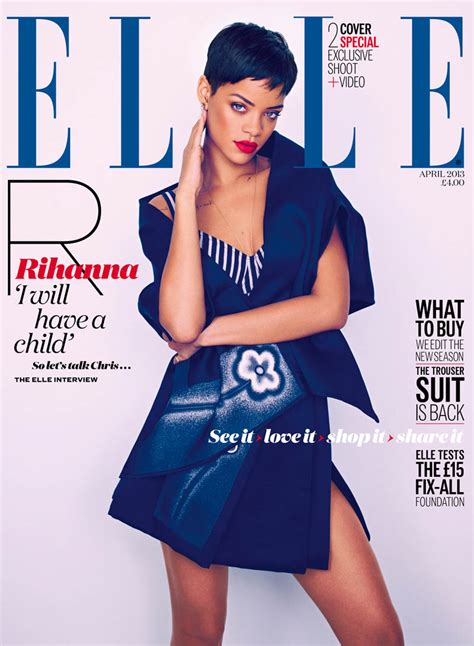 Rihanna Stars In Elle Uks April Cover Shoot By Mariano