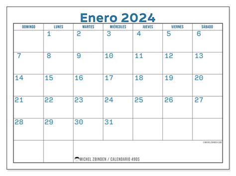 Calendario Enero De 2024 Para Imprimir “49ds” Michel Zbinden Ve