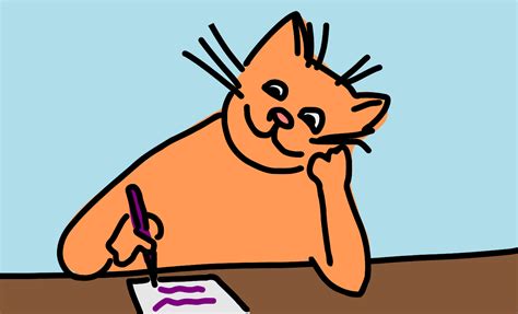 Writing Cat Public Domain Vectors