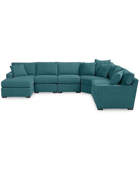 Furniture Radley Fabric 6-Piece Chaise Sectional Sofa, Created for Macy