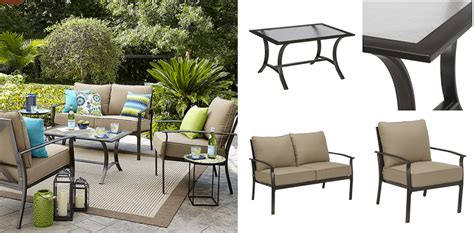 Sears Garden Oasis Harrison 4 Pc Glass Top Outdoor Seating Set Free