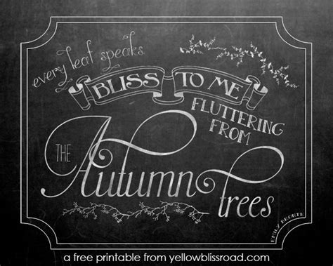 Autumn Chalkboard Free Printable And Template Free Fall Printables