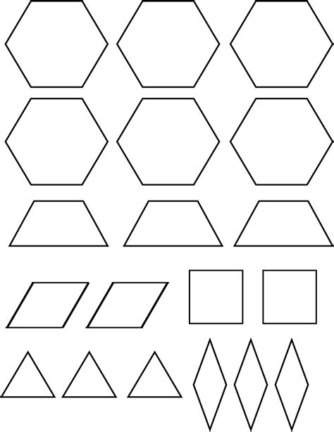 Free Pattern Block Template Pdf 384kb 1 Pages Pattern Block