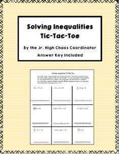Images for mathworksheets4kids answer keys. Identifying Inequalities | Solving inequalities, Graphing ...