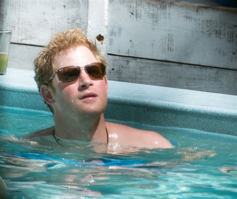 Prince Harry Is Single Shirtless And Hanging Out By A Pool