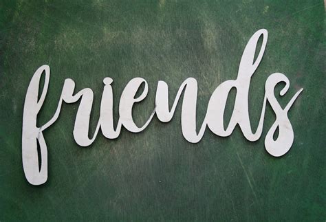 Friends Script Friends Metal Sign Metal Word Art Steel Word Etsy