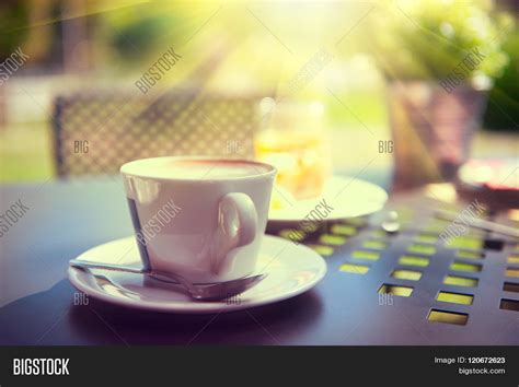 Morning Coffee On Terrace Cup Image And Photo Bigstock