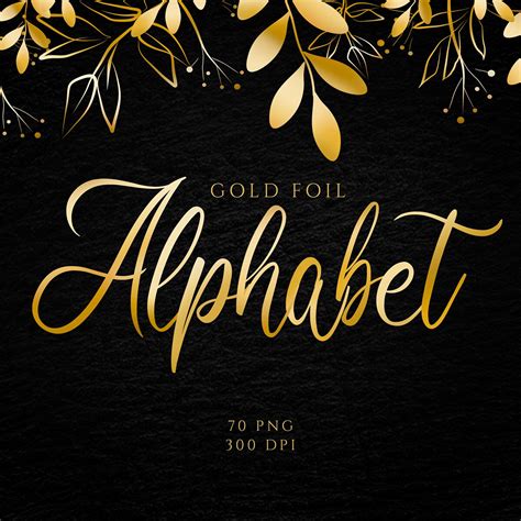 Gold Digital Letters Numbers And Symbols Gold Metallic Font Png Image