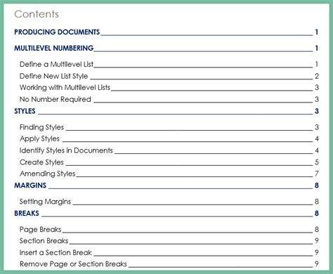 Ms Word Format Table Of Contents Fusion It
