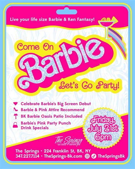 Jul 21 Come On Barbie Let’s Go Party At The Springs On 7 21 New York City Ny Patch