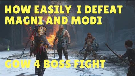 God Of War 4 Boss Fight With Thor Sons Magni And Modi Youtube