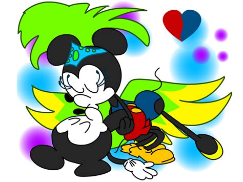 Mickey Mouse And Mninnie Mouse Kissing By Fanvideogames On Deviantart